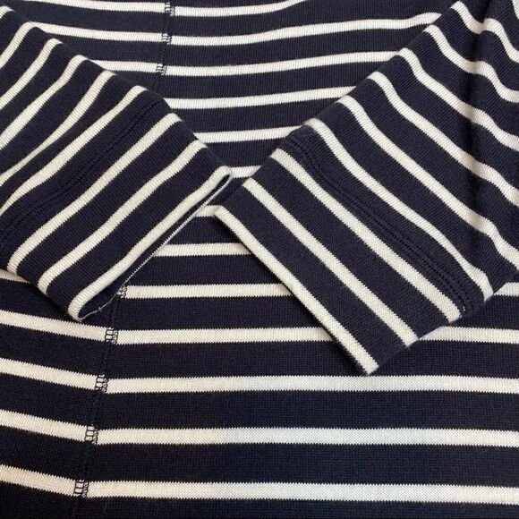 Caslon black and white striped 3/4 sleeve tunic top size L - Picture 13 of 14